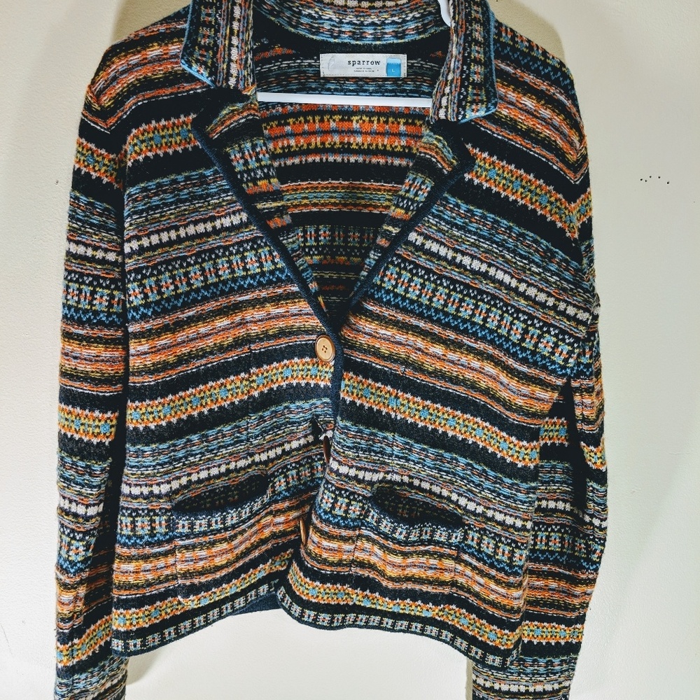 Sparrow 100 Lambswool Cardigan Womens Large